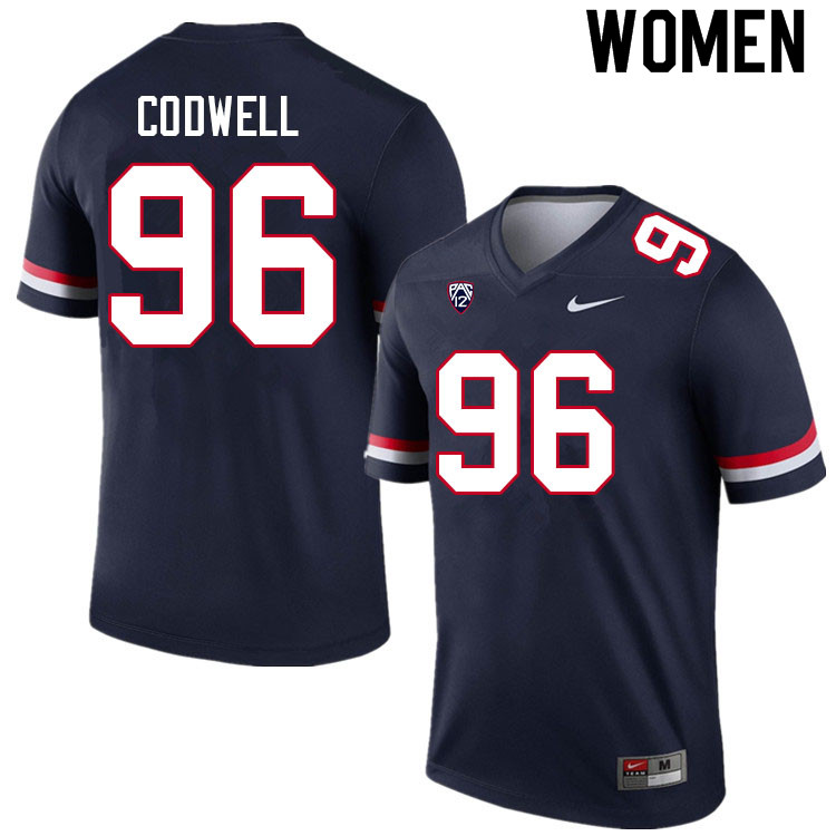 Women #96 Reid Codwell Arizona Wildcats College Football Jerseys Sale-Navy